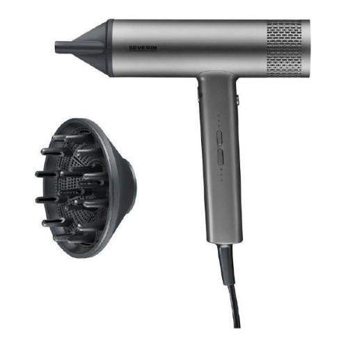 SEVERIN HT0169 PHON ASCIUGACAPELLI 2000W 3 VELOCITA' 3 TEMPERATURE CON DIFFUSORE E CONCENTRATORE GRIGIO